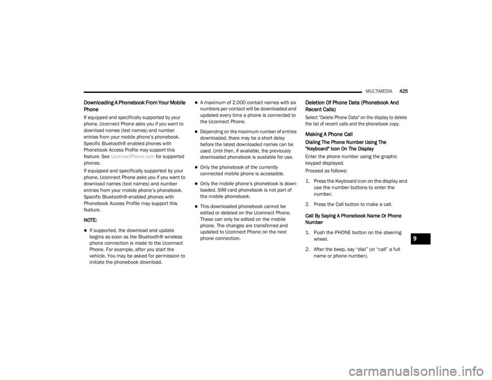 JEEP WRANGLER RUBICON 2020  Owners Manual 9

20_JL_OM_EN_USC_t.book  Page 425   