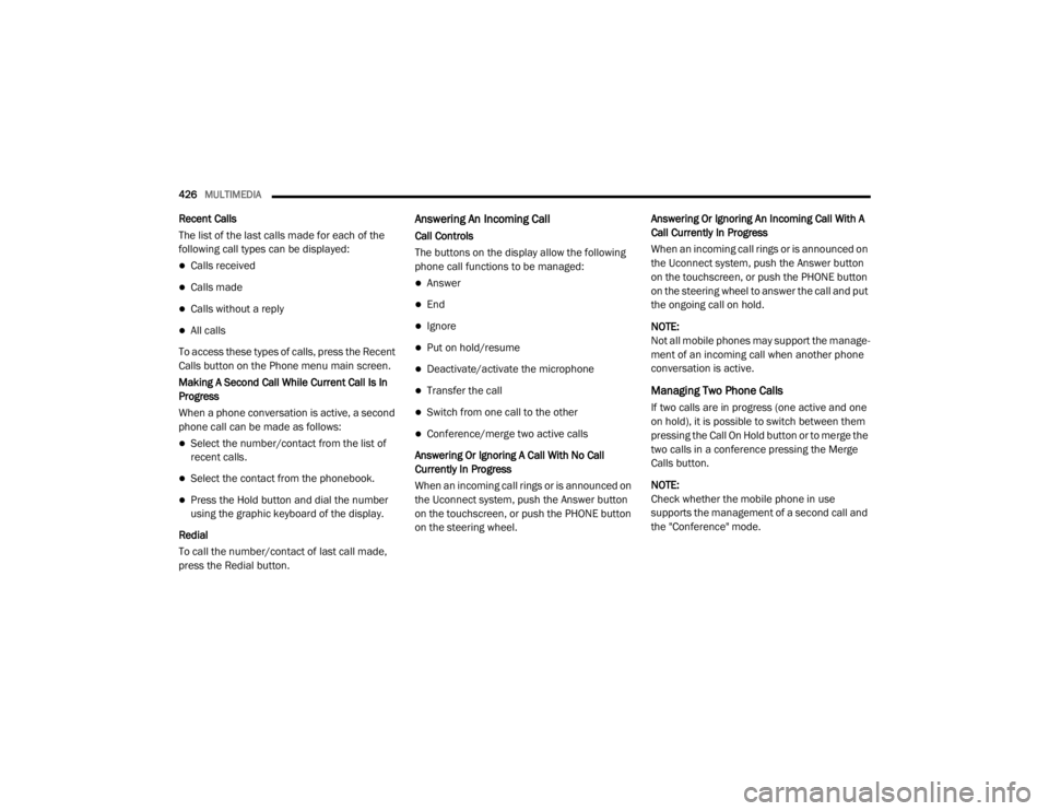 JEEP WRANGLER RUBICON 2020  Owners Manual 