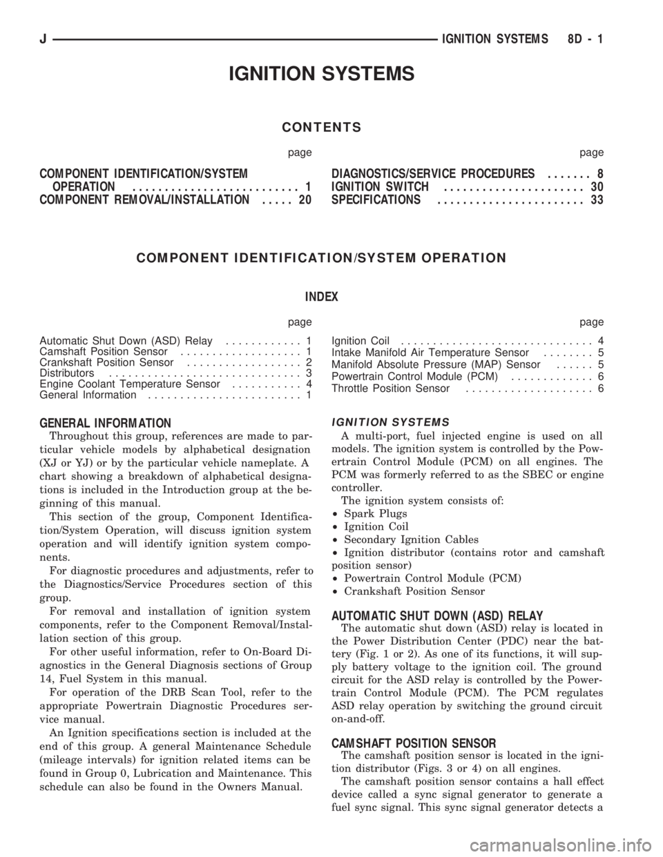 JEEP WRANGLER 1994  Owners Manual 