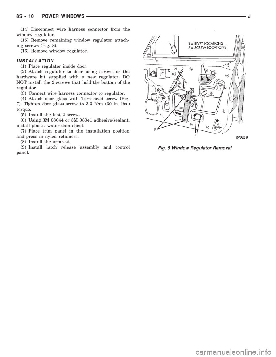 JEEP WRANGLER 1994  Owners Manual 