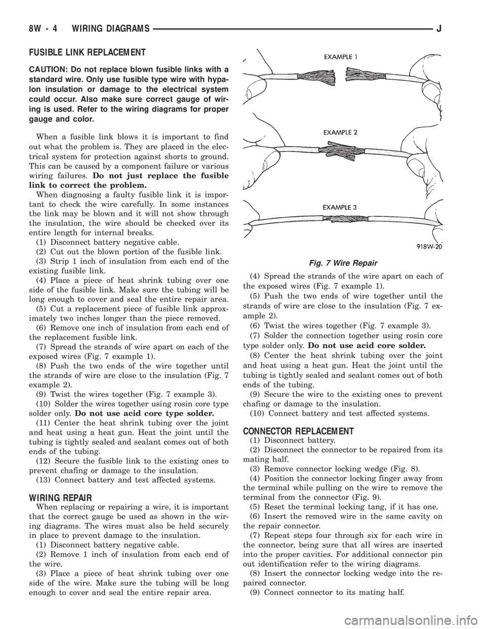 JEEP WRANGLER 1994  Owners Manual 