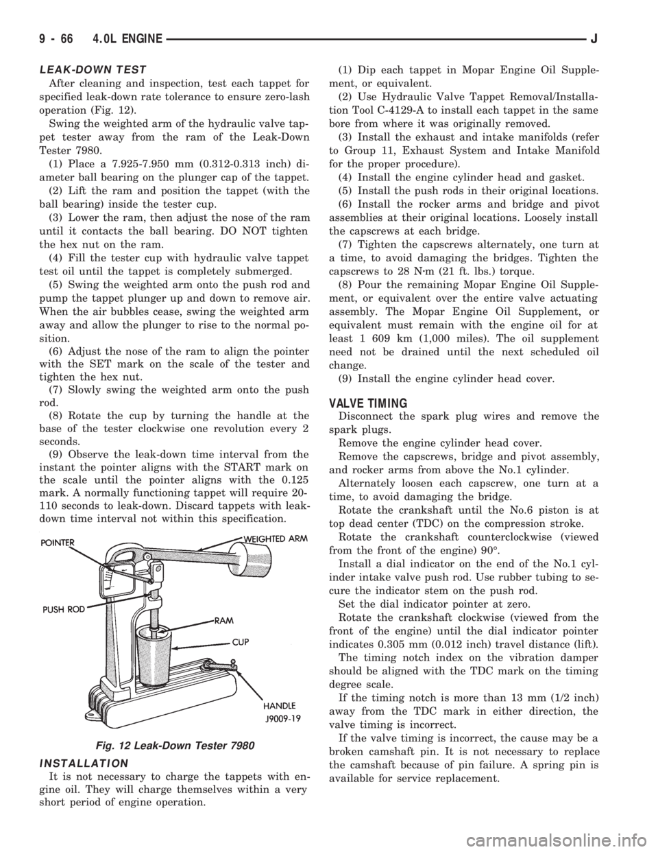 JEEP WRANGLER 1994  Owners Manual 