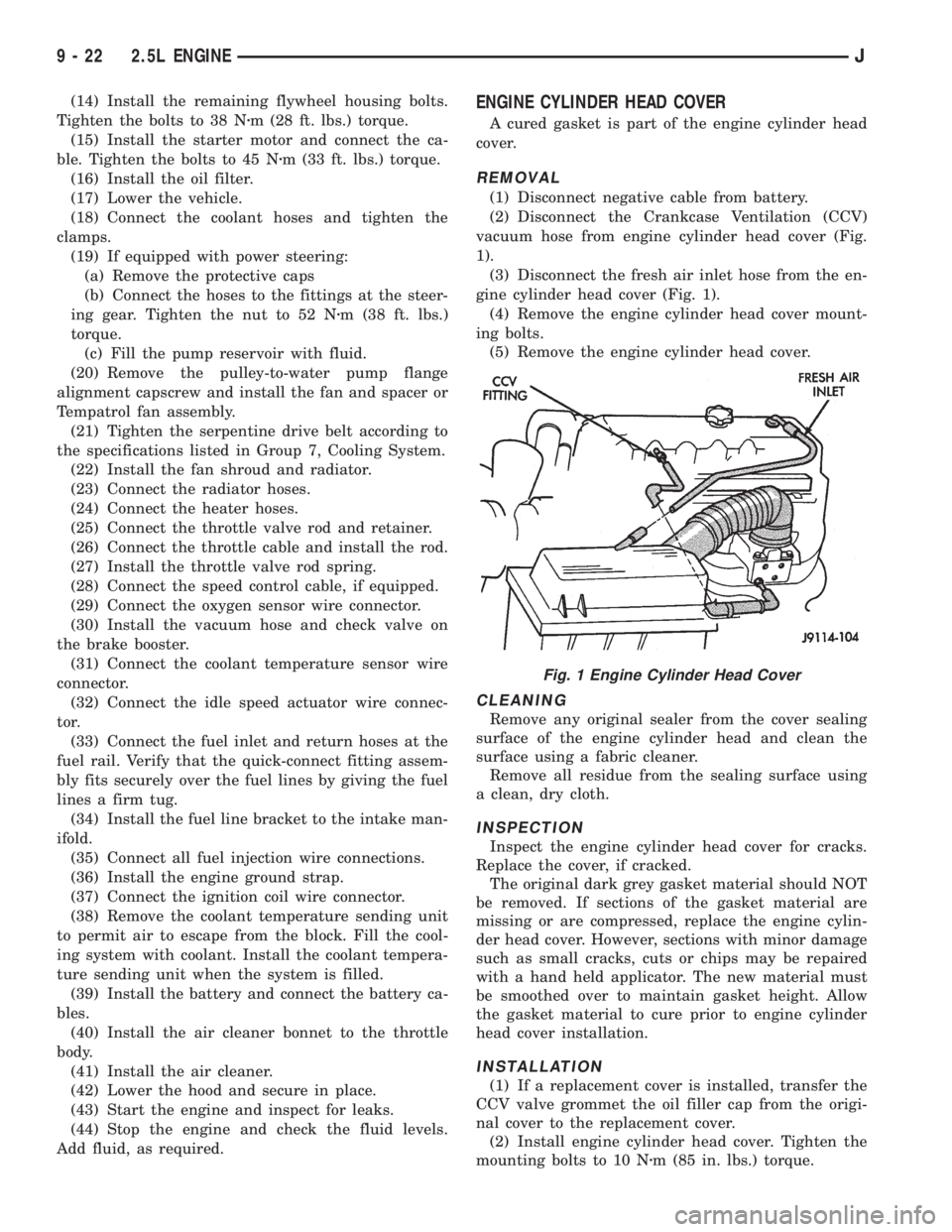 JEEP WRANGLER 1995  Owners Manual 