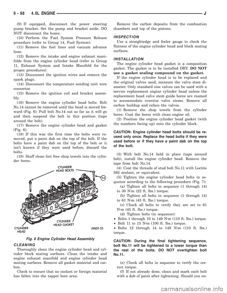 JEEP WRANGLER 1995  Owners Manual 