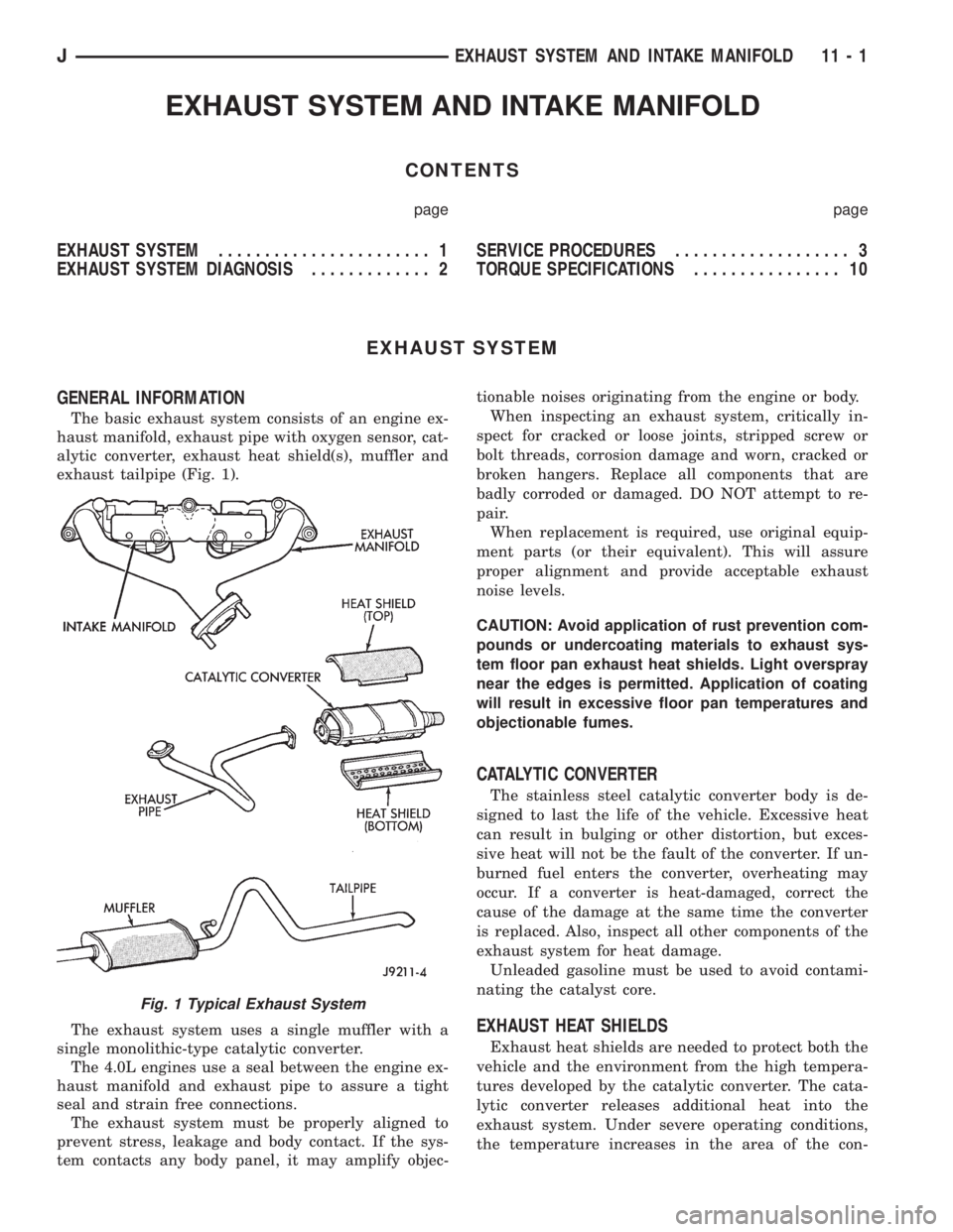 JEEP WRANGLER 1995  Owners Manual 