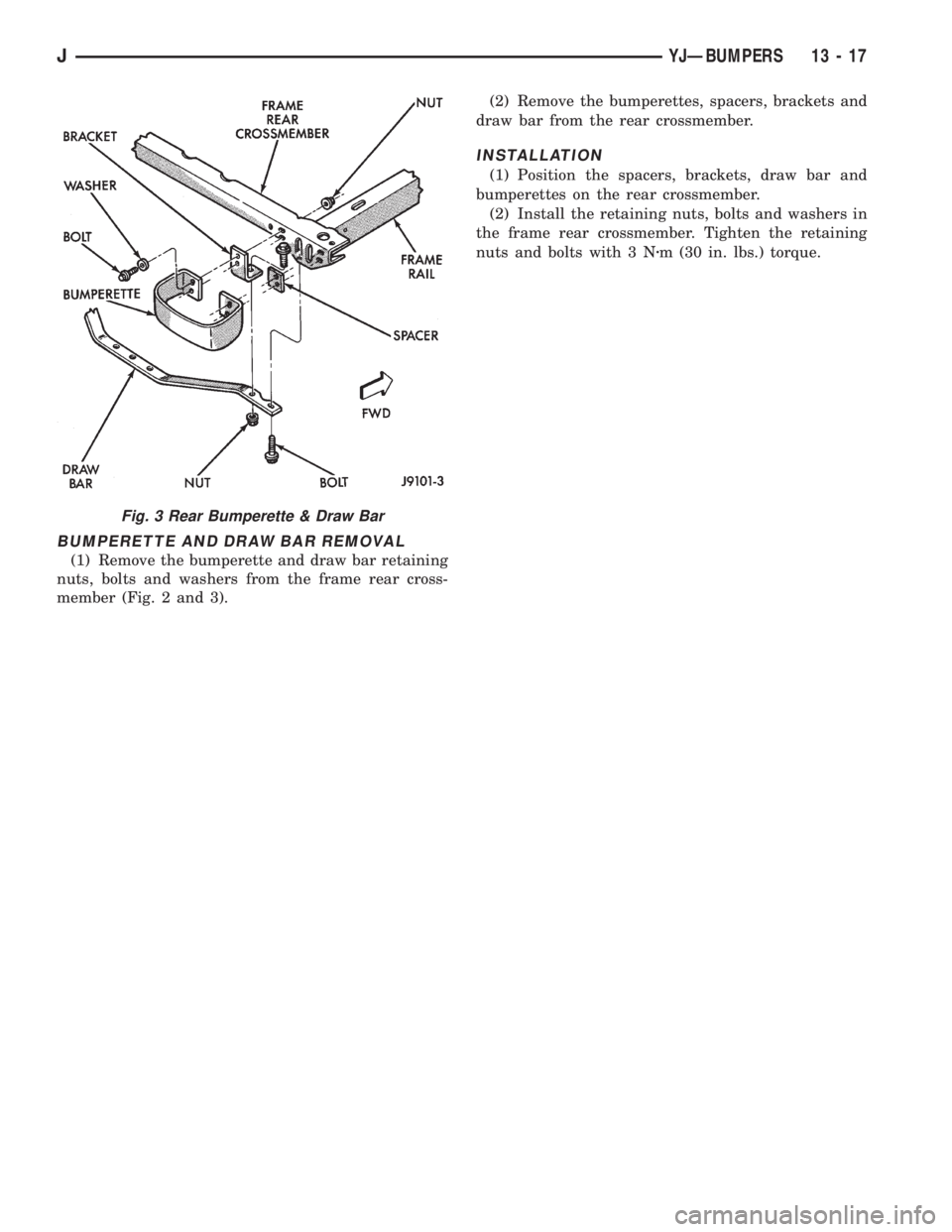 JEEP WRANGLER 1995  Owners Manual 