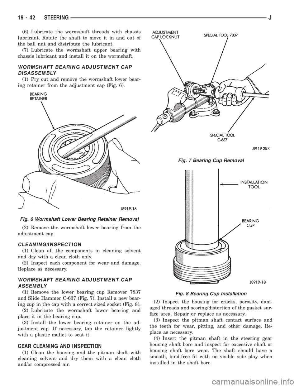 JEEP WRANGLER 1995  Owners Manual Fig. 7 Bearing Cup Removal
X 