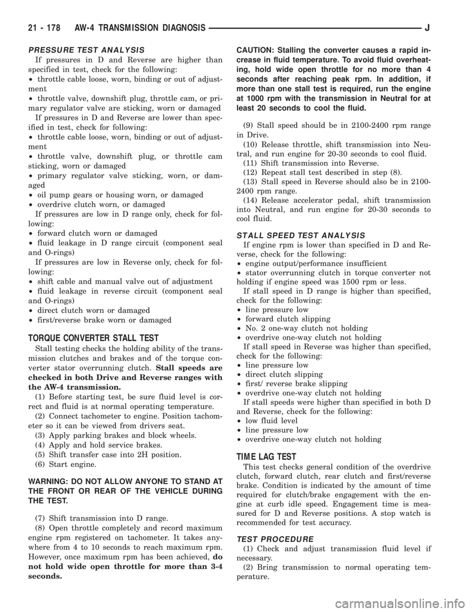 JEEP WRANGLER 1995  Owners Manual 