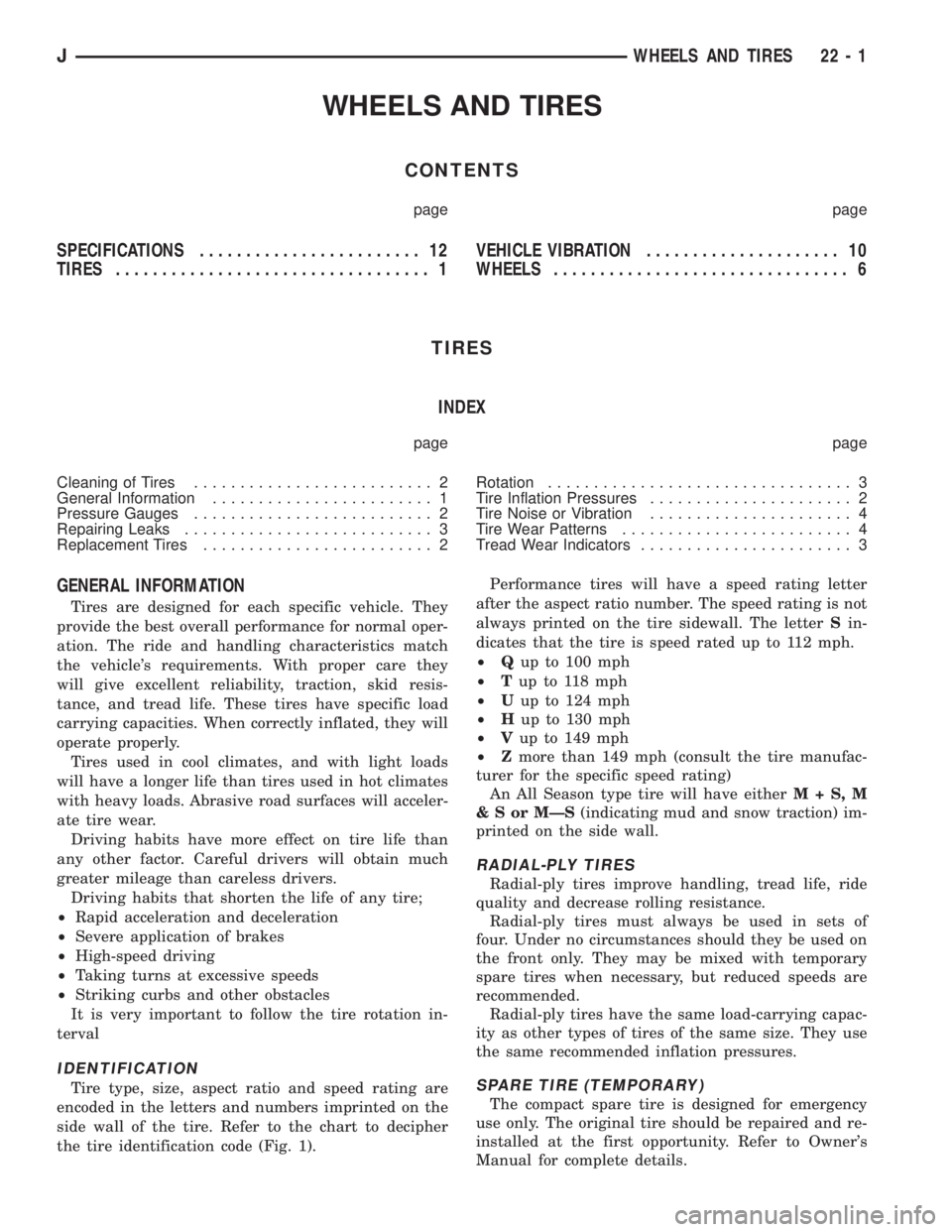 JEEP WRANGLER 1995  Owners Manual 