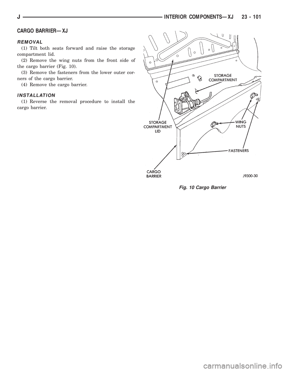 JEEP WRANGLER 1995  Owners Manual 