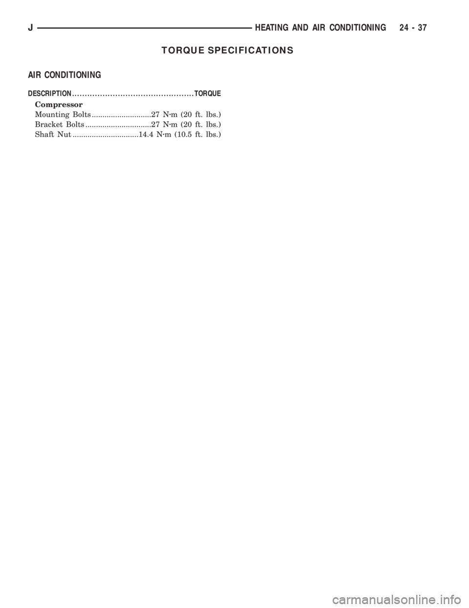JEEP WRANGLER 1995  Owners Manual 