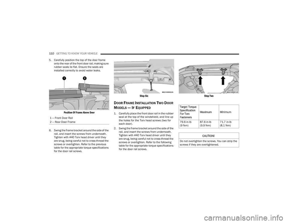 JEEP WRANGLER 4XE JL 2021  Owners Manual �7�D�U�J�H�W��7�R�U�T�X�H�
�6�S�H�F�L�I�L�F�D�W�L�R�Q�
�)�R�U��7�R�U�[�
�)�D�V�W�H�Q�H�U�V�0�D�[�L�P�X�P �0�L�Q�L�P�X�P
���� �L�Q��O�E�
�� �1�P�\f ���� �L�Q��O�E�
���� �1�P�