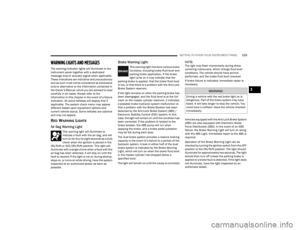 JEEP WRANGLER 4XE JL 2021  Owners Manual �:�$�5�1�,�1�*�
��U�L�Y�L�Q�J��D��Y�H�K�L�F�O�H��Z�L�W�K��W�K�H��U�H�G��E�U�D�N�H��O�L�J�K�W��R�Q��L�V�
�G�D�Q�J�H�U�R�X�V���3�D�U�W��R�I��W�K�H��E�U�D�N�H��V�\�V�W�H�P��P�D�\��K�D