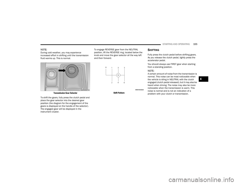 JEEP WRANGLER 4XE JL 2021  Owners Manual 4

22_JL_OM_EN_USC_t.book  Page 155   