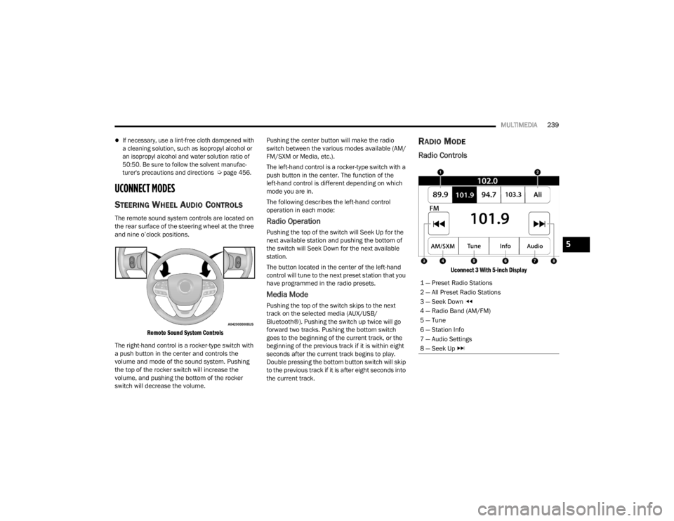 JEEP WRANGLER 4XE JL 2021  Owners Manual 5

22_JL_OM_EN_USC_t.book  Page 239   