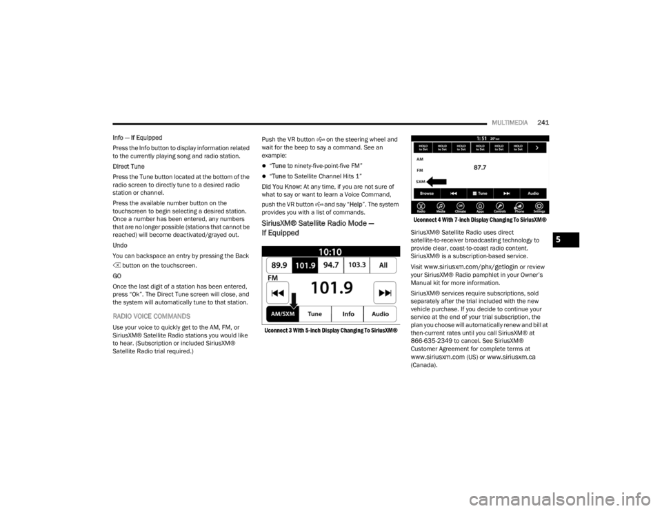 JEEP WRANGLER 4XE JL 2021  Owners Manual 5

22_JL_OM_EN_USC_t.book  Page 241   