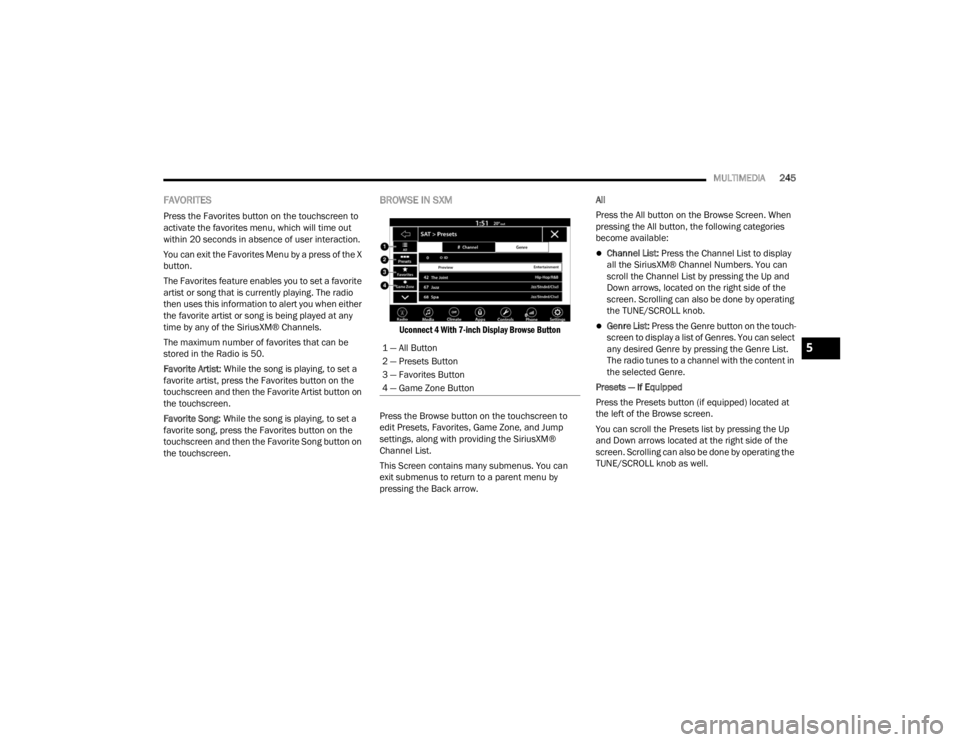 JEEP WRANGLER 4XE JL 2021  Owners Manual 5

22_JL_OM_EN_USC_t.book  Page 245   