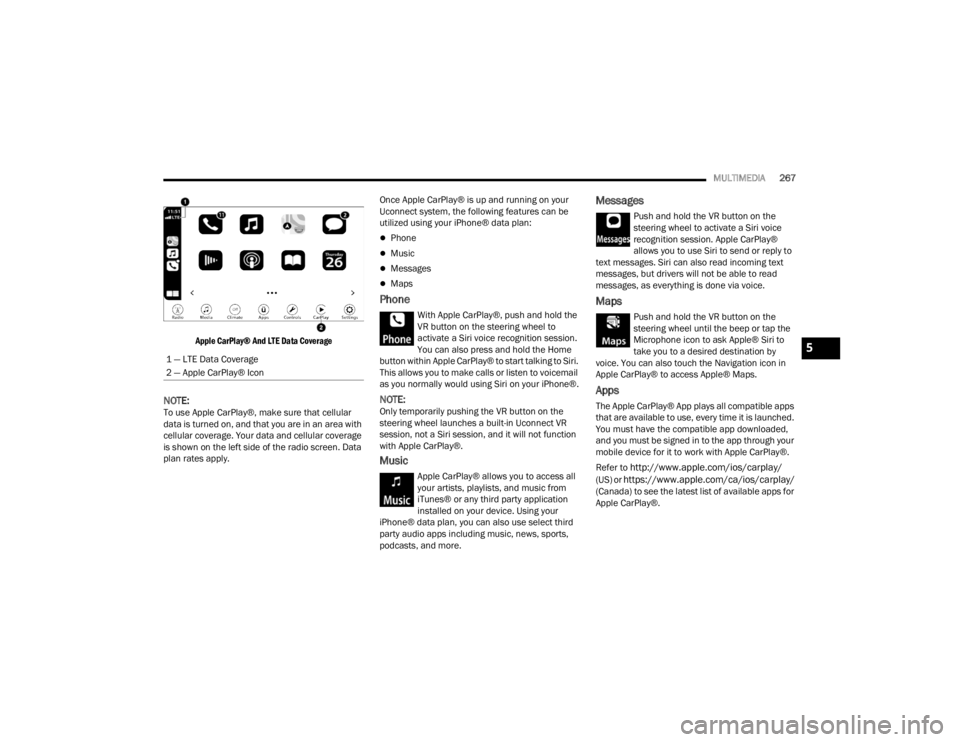 JEEP WRANGLER 4XE JL 2021  Owners Manual 5

22_JL_OM_EN_USC_t.book  Page 267   