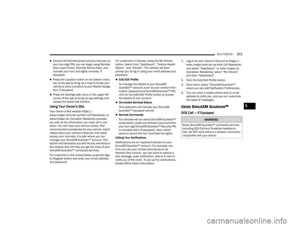 JEEP WRANGLER 4XE JL 2021  Owners Manual �:�$�5�1�,�1�*�
�6�R�P�H��6�L�U�L�X�V�;�0��*�X�D�U�G�L�D�Q�