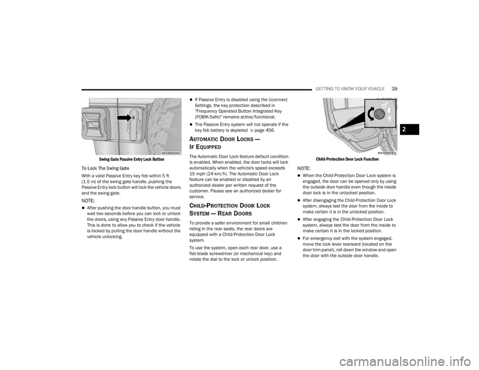 JEEP WRANGLER 4XE JL 2021  Owners Manual 2

22_JL_OM_EN_USC_t.book  Page 29   