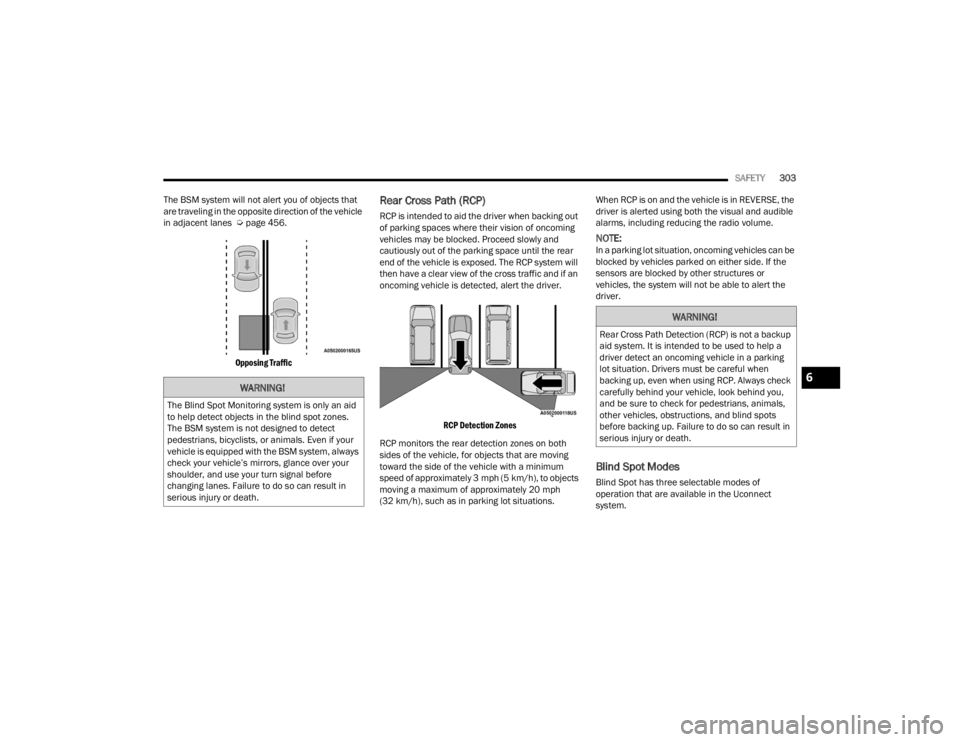 JEEP WRANGLER 4XE JL 2021  Owners Manual �:�$�5�1�,�1�*�
�7�K�H��%�O�L�Q�G��6�S�R�W��0�R�Q�L�W�R�U�L�Q�J��V�\�V�W�H�P��L�V��R�Q�O�\��D�Q��D�L�G�
�W�R��K�H�O�S��G�H�W�H�F�W��R�E�M�H�F�W�V��L�Q��W�K�H��E�O�L�Q�G��V�S�R�W��]�R