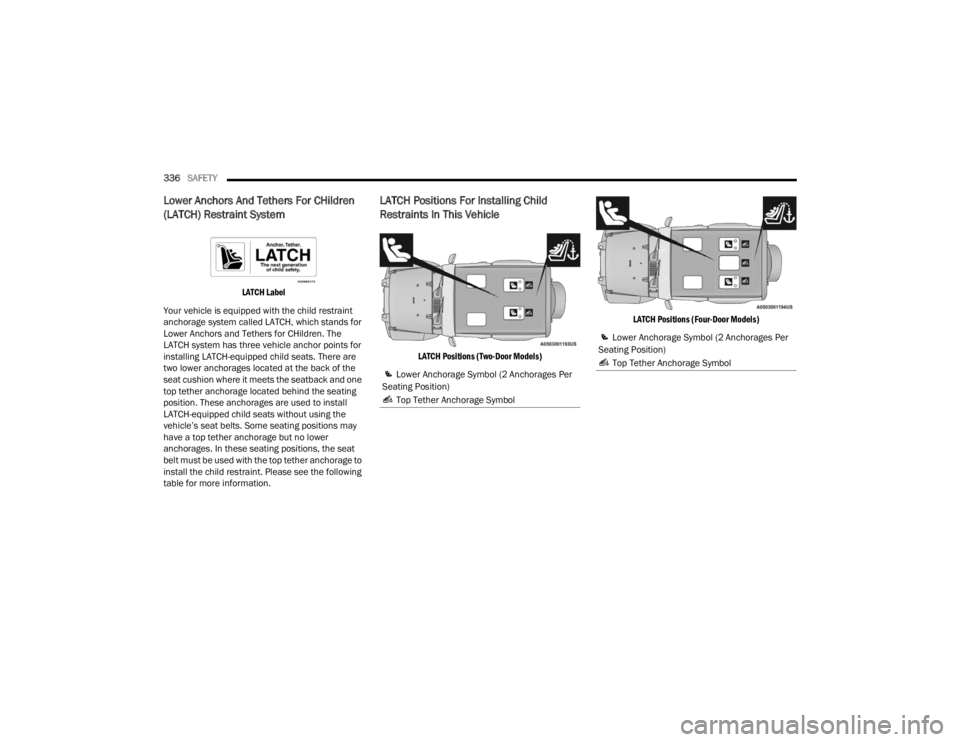 JEEP WRANGLER 4XE JL 2021  Owners Manual ��/�R�Z�H�U��$�Q�F�K�R�U�D�J�H��6�\�P�E�R�O�����$�Q�F�K�R�U�D�J�H�V��3�H�U�
�6�H�D�W�L�Q�J��3�R�V�L�W�L�R�Q�\f
��7�R�S��7�H�W�K�H�U��$�Q�F�K�R�U�D�J�H��6�\�P�E�R�O 