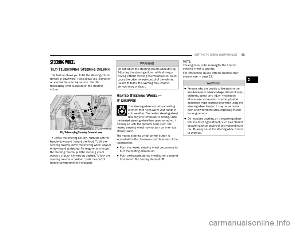 JEEP WRANGLER 4XE JL 2021  Owners Manual �:�$�5�1�,�1�*�
��R��Q�R�W��D�G�M�X�V�W��W�K�H��V�W�H�H�U�L�Q�J��F�R�O�X�P�Q��Z�K�L�O�H��G�U�L�Y�L�Q�J��
�$�G�M�X�V�W�L�Q�J��W�K�H��V�W�H�H�U�L�Q�J��F�R�O�X�P�Q��Z�K�L�O�H��G�U�L�Y�L�Q