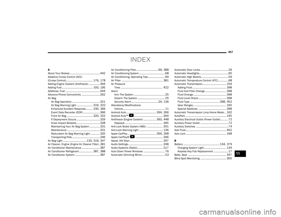 JEEP WRANGLER 4XE JL 2021  Owners Manual 11

22_JL_OM_EN_USC_t.book  Page 457   