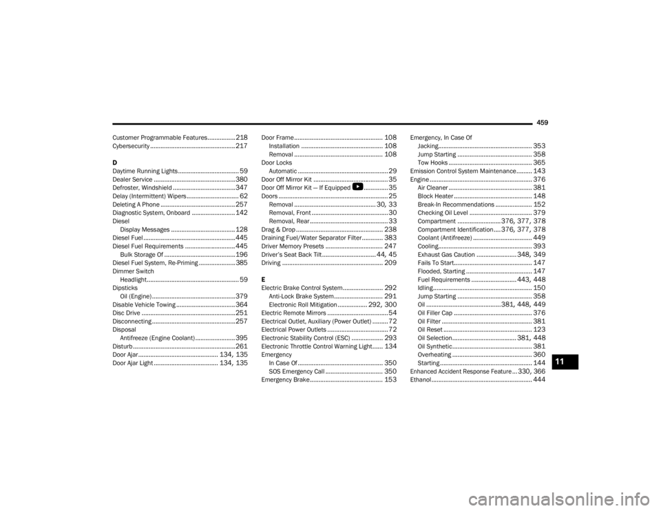JEEP WRANGLER 4XE JL 2021  Owners Manual 11

22_JL_OM_EN_USC_t.book  Page 459   