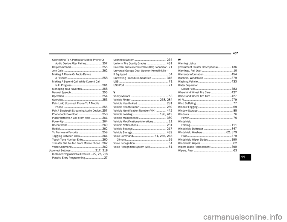 JEEP WRANGLER 4XE JL 2021  Owners Manual 11

22_JL_OM_EN_USC_t.book  Page 467   