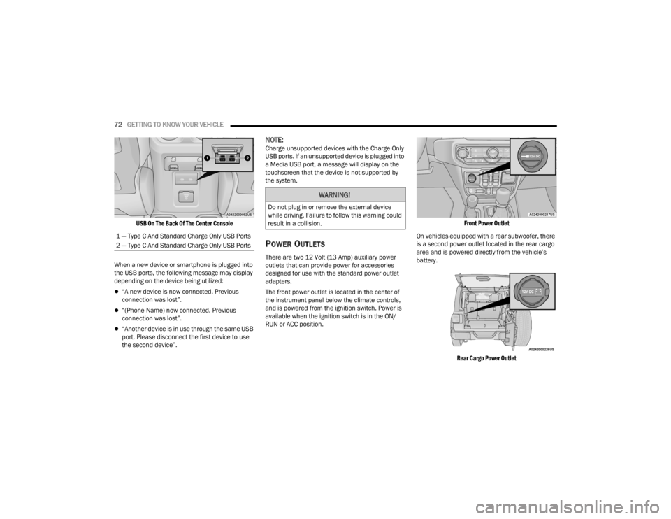 JEEP WRANGLER 4XE JL 2021  Owners Manual �:�$�5�1�,�1�*�
��R��Q�R�W��S�O�X�J��L�Q��R�U��U�H�P�R�Y�H��W�K�H��H�[�W�H�U�Q�D�O��G�H�Y�L�F�H�
�Z�K�L�O�H��G�U�L�Y�L�Q�J���)�D�L�O�X�U�H��W�R��I�R�O�O�R�Z��W�K�L�V��Z�D�U�Q�L�Q�J�