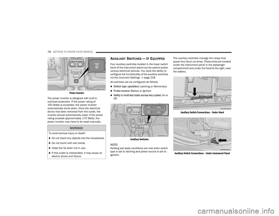 JEEP WRANGLER 4XE JL 2021  Owners Manual 