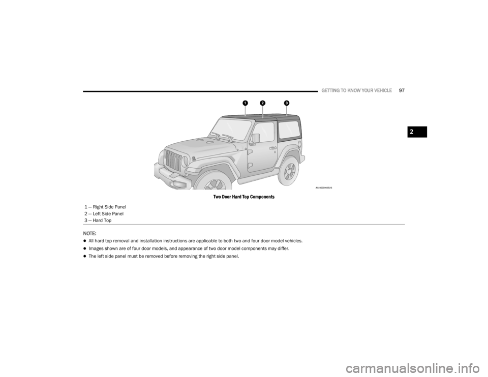 JEEP WRANGLER 4XE JL 2021  Owners Manual 2

22_JL_OM_EN_USC_t.book  Page 97   