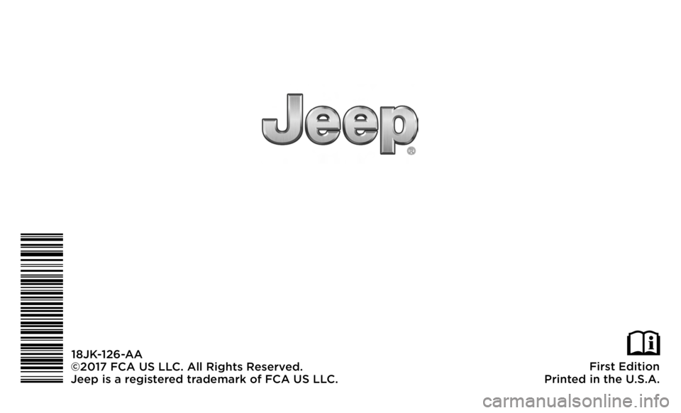 JEEP WRANGLER JK 2018  Owners Manual 