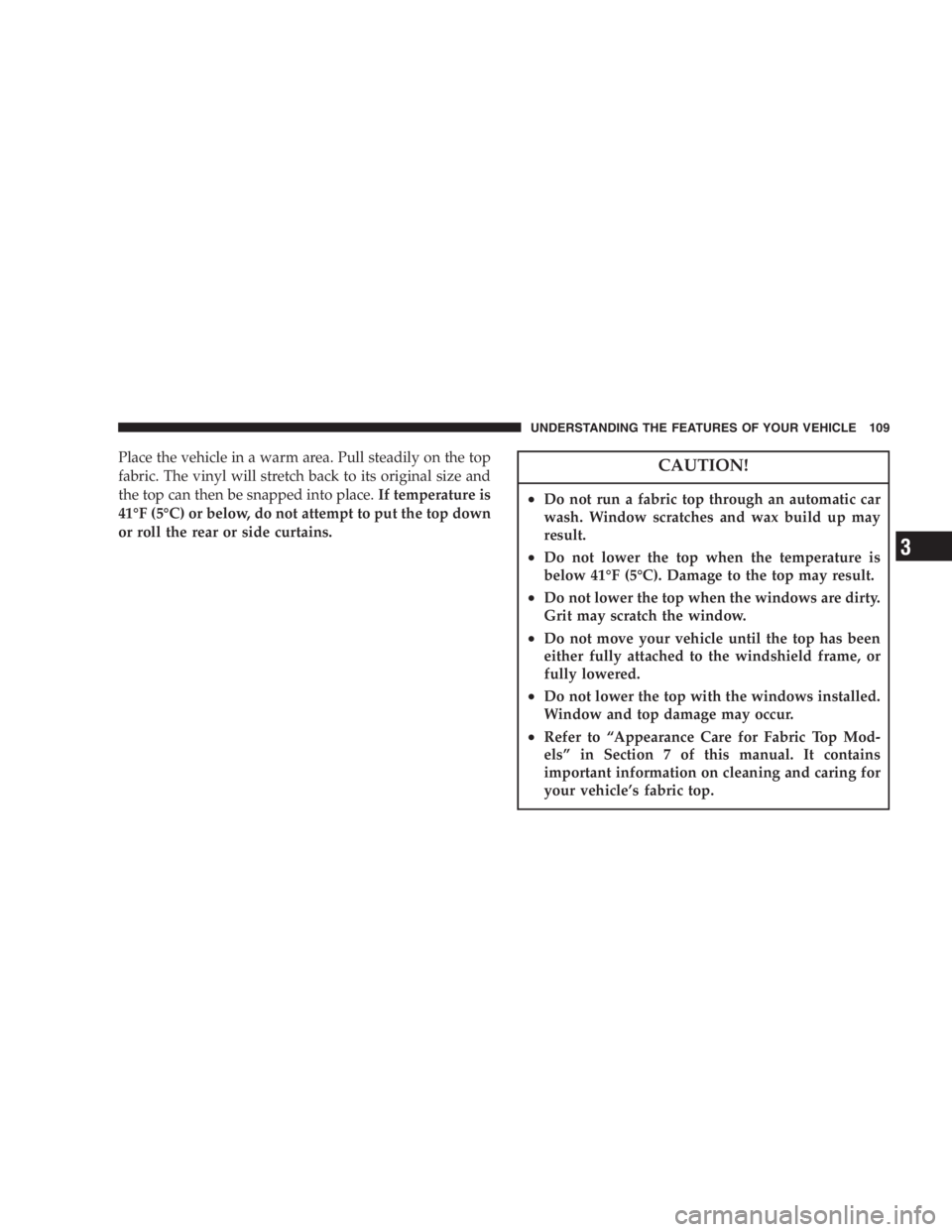 JEEP WRANGLER 2000  Owners Manual Mode Selection Knob 
