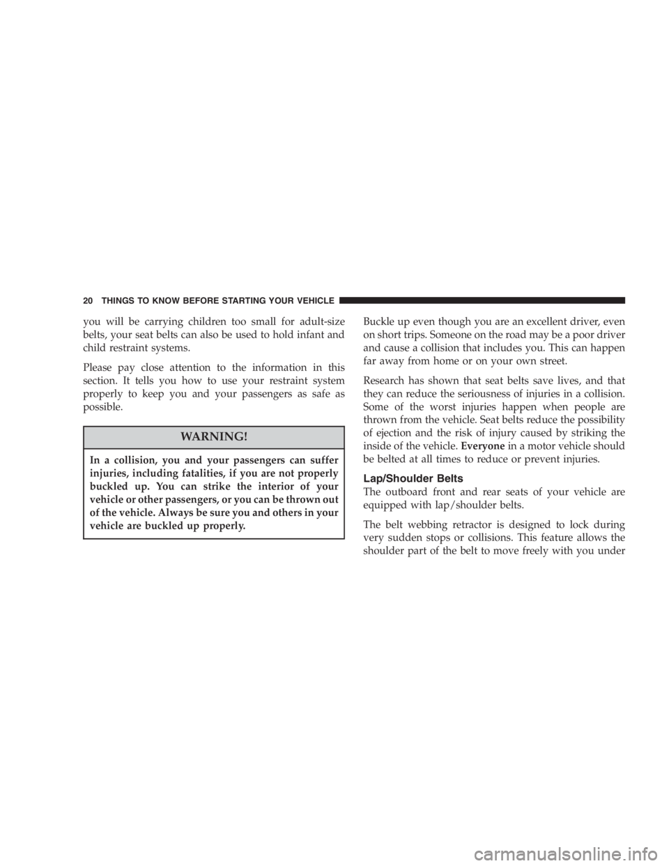 JEEP WRANGLER 2000  Owners Manual 