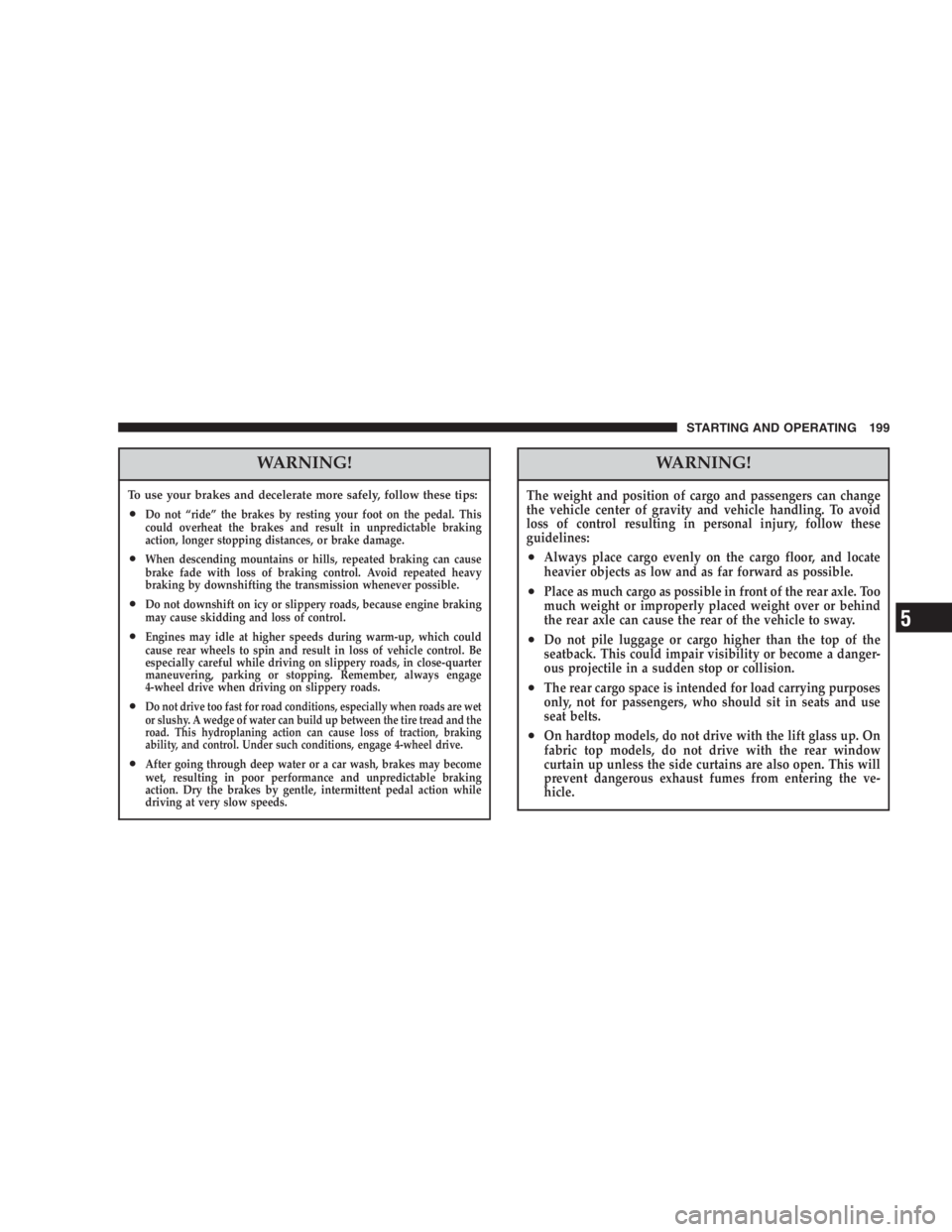 JEEP WRANGLER 2000  Owners Manual 