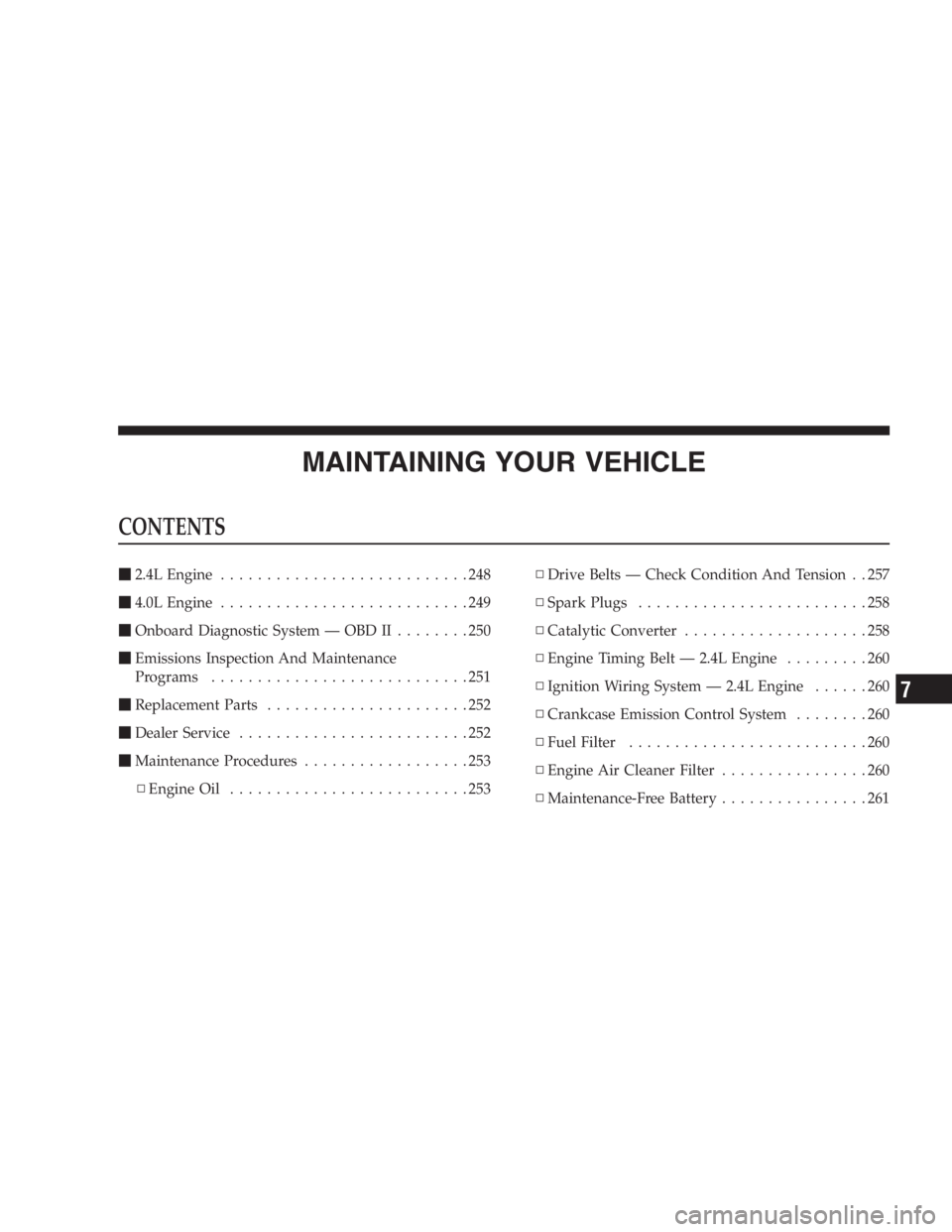 JEEP WRANGLER 2000  Owners Manual 