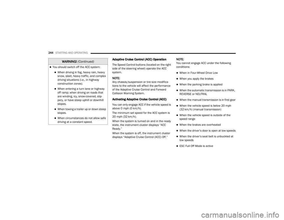JEEP WRANGLER UNLIMITED SPORT 2020  Owners Manual �:�$�5�1�,�1�*� (Continued�\f 