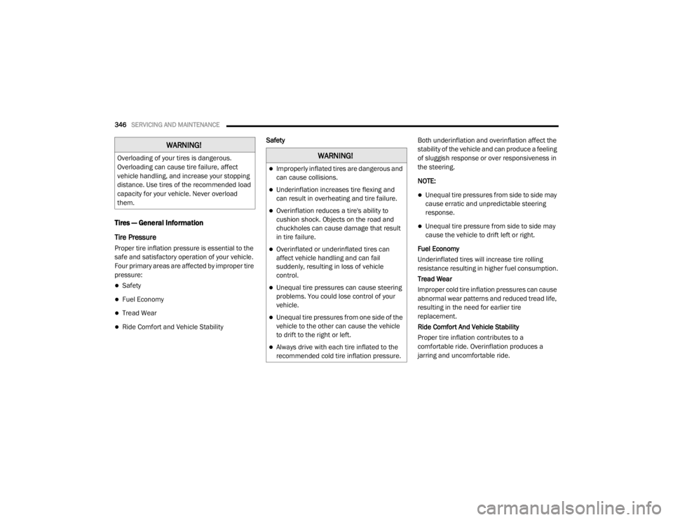 JEEP WRANGLER UNLIMITED SPORT 2020  Owners Manual �:�$�5�1�,�1�*�
�2�Y�H�U�O�R�D�G�L�Q�J��R�I��\�R�X�U��W�L�U�H�V��L�V��G�D�Q�J�H�U�R�X�V��
�2�Y�H�U�O�R�D�G�L�Q�J��F�D�Q��F�D�X�V�H��W�L�U�H��I�D�L�O�X�U�H���D�I�I�H�F�W�
�Y�H�K�L�F�O�H�