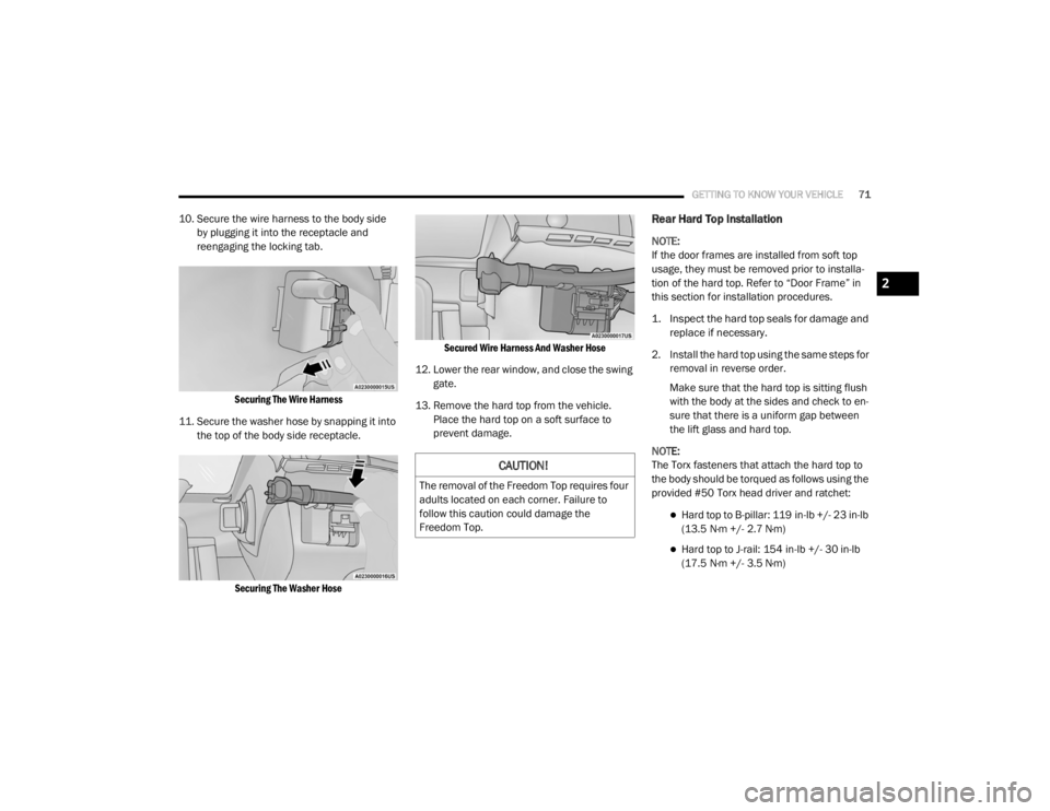 JEEP WRANGLER UNLIMITED SPORT 2020  Owners Manual �&�$�8�7�,�2�1�
�7�K�H��U�H�P�R�Y�D�O��R�I��W�K�H��)�U�H�H�G�R�P��7�R�S��U�H�T�X�L�U�H�V��I�R�X�U�
�D�G�X�O�W�V��O�R�F�D�W�H�G��R�Q��H�D�F�K��F�R�U�Q�H�U���)�D�L�O�X�U�H��W�R�
�I�R�O�
