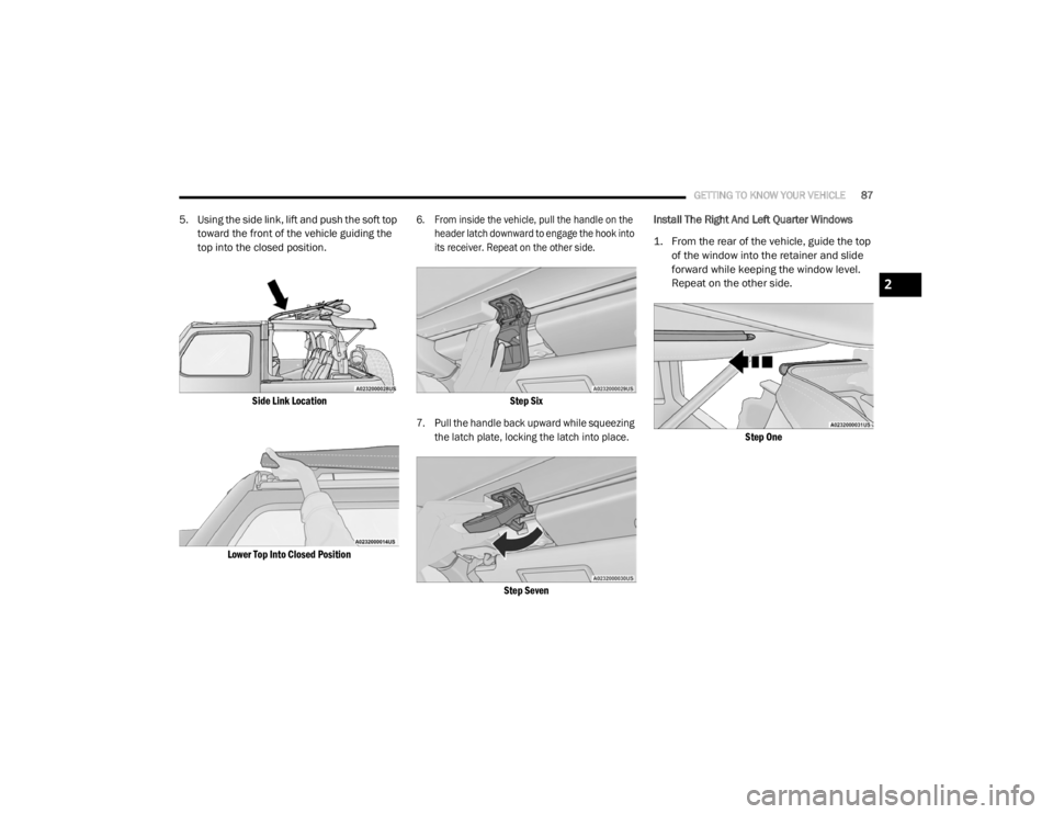 JEEP WRANGLER UNLIMITED SPORT 2020  Owners Manual 
2

20_JL_OM_EN_USC_t.book  Page 87   