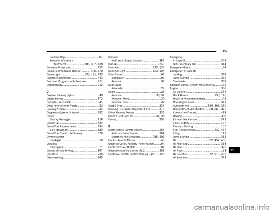 JEEP WRANGLER UNLIMITED 2022  Owners Manual 11

21_JL_OM_EN_USC_t.book  Page 449   