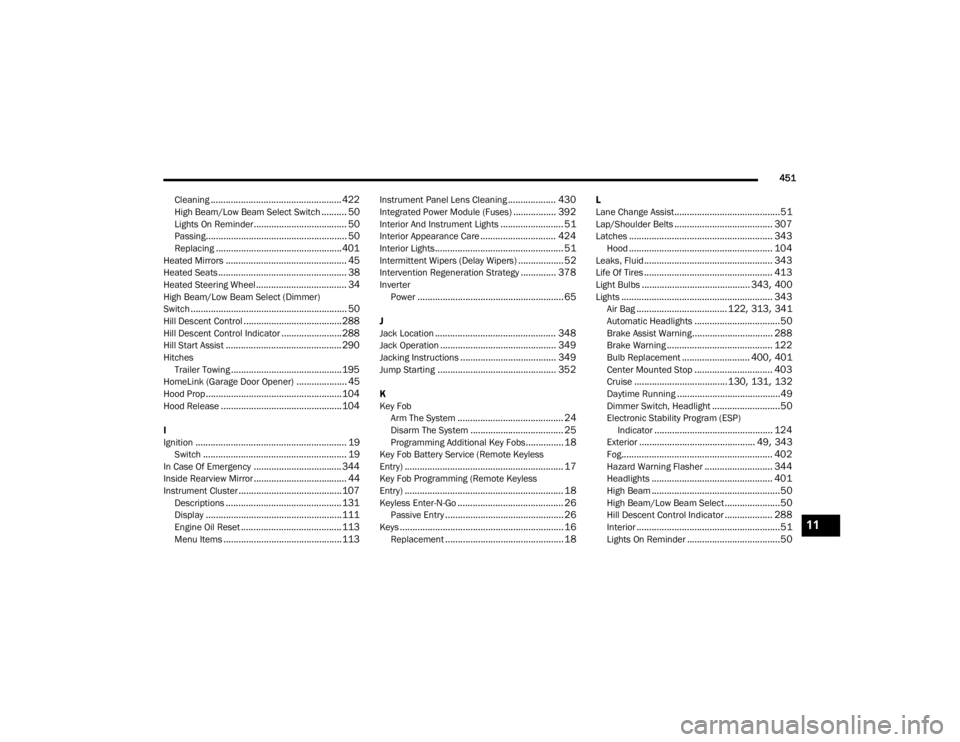 JEEP WRANGLER UNLIMITED 2022  Owners Manual 11

21_JL_OM_EN_USC_t.book  Page 451   