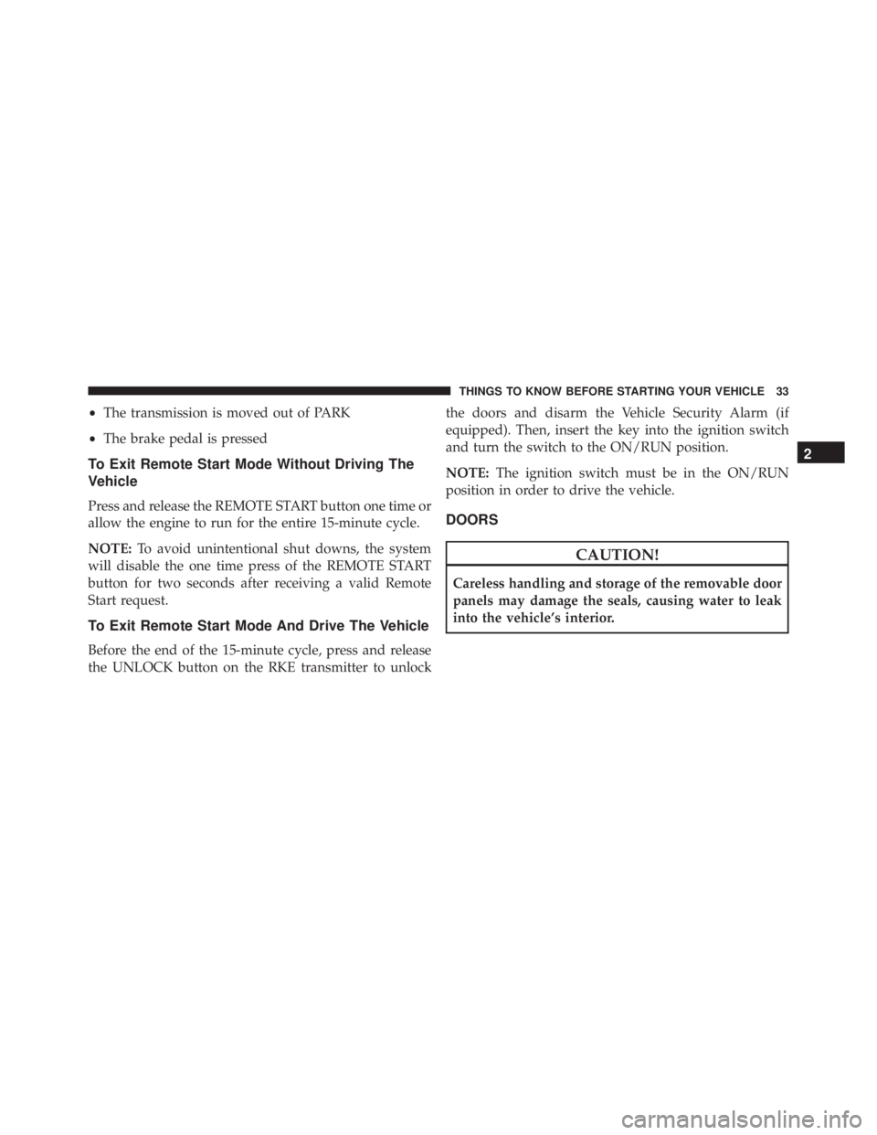 JEEP WRANGLER UNLIMITED SAHARA 2014  Owners Manual 
