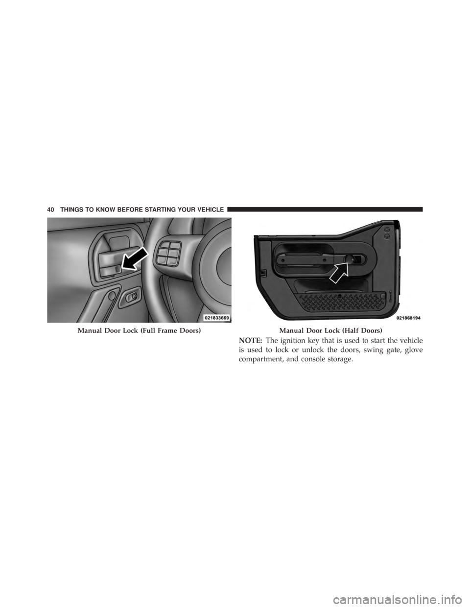 JEEP WRANGLER UNLIMITED SAHARA 2014  Owners Manual 