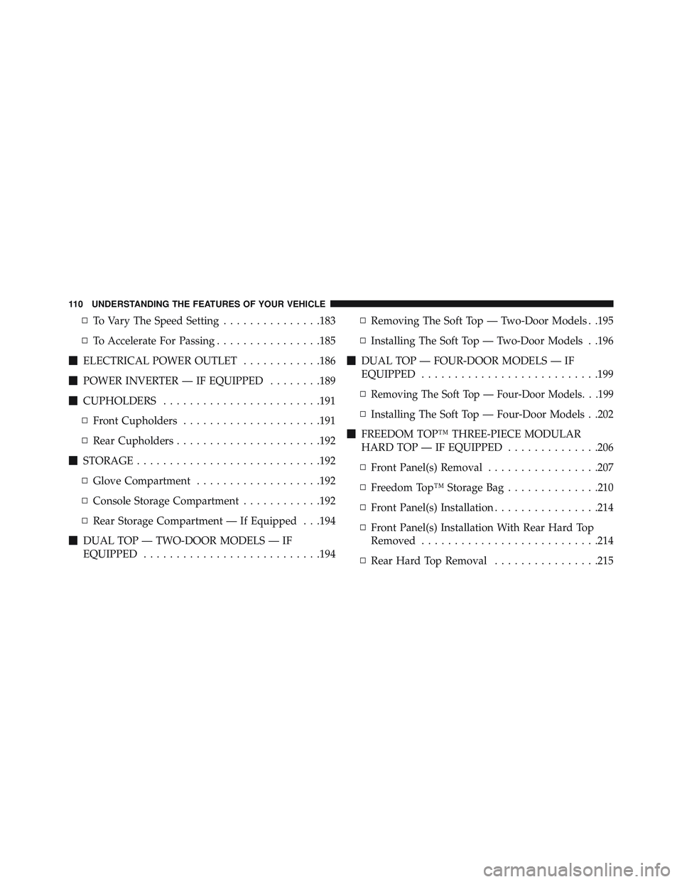 JEEP WRANGLER UNLIMITED 2015  Owners Manual 