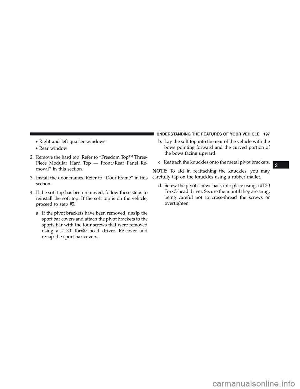 JEEP WRANGLER UNLIMITED 2015  Owners Manual 