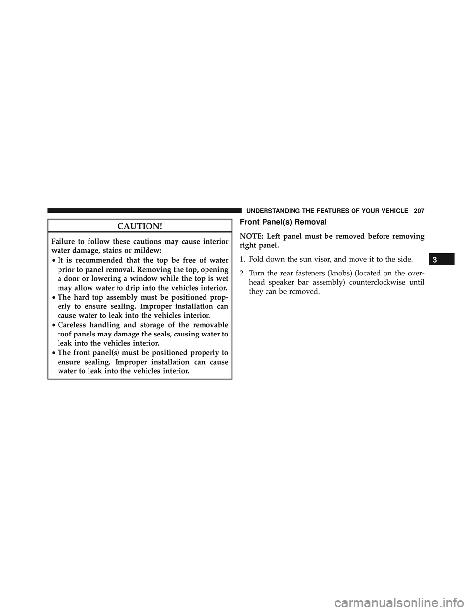 JEEP WRANGLER UNLIMITED 2015  Owners Manual 