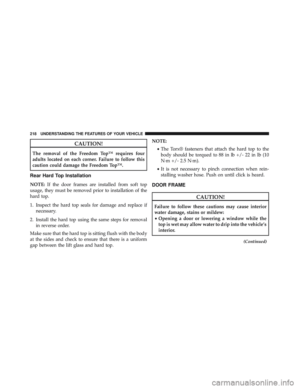 JEEP WRANGLER UNLIMITED 2015  Owners Manual 